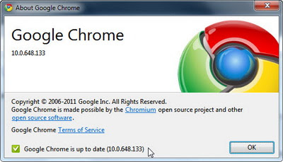 Google Chrome 10.0.648.133 Stable